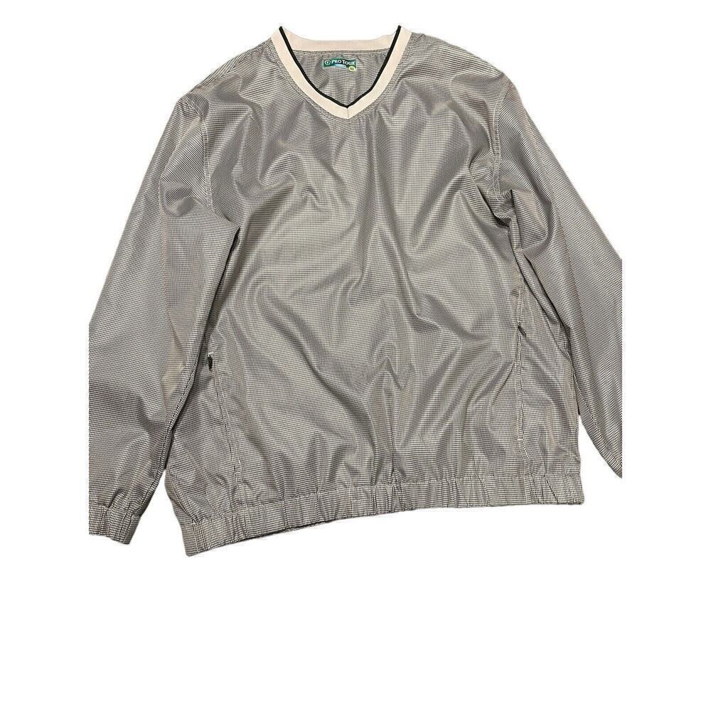 Pro Tour CoolPlay Golf Windbreaker Pullover Brown Black Men's Size XL